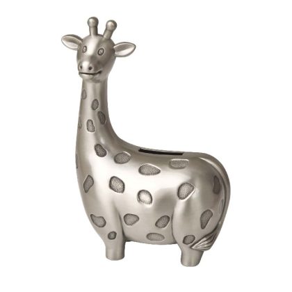 Giraffe Money Box - Pewter