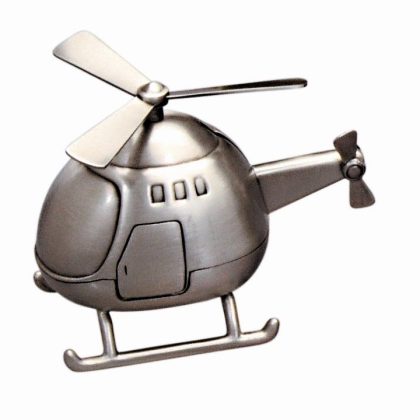 Helicopter Money Box - Pewter