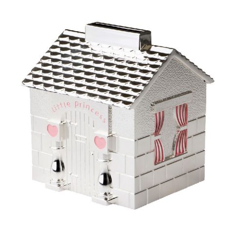 Little Princess House Money Box - Silver