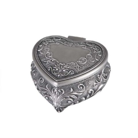 Heart Shaped Keepsake Box 3"- Pewter