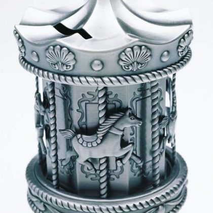 Merry Go Round Money Box - Pewter