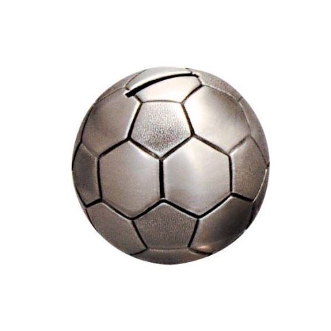 Soccer Ball Money Box - Pewter