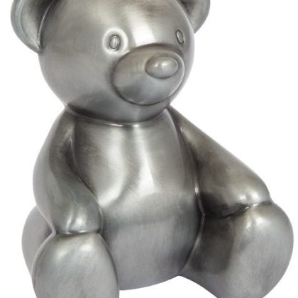 Teddy Bear Money Box - Pewter