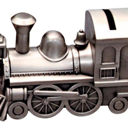 Choo Choo Train Money Box - Pewter