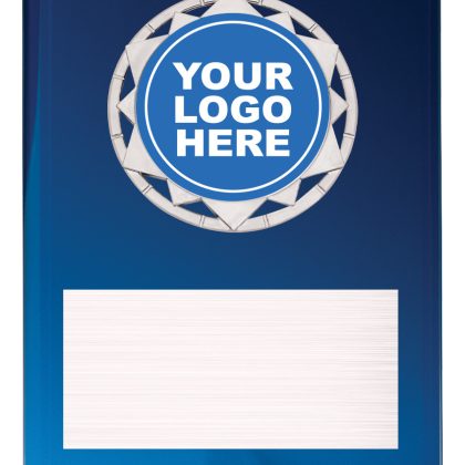 Star Blue Glass Plaque - 175mm