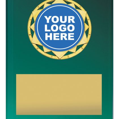 Star Green Glass Plaque - 175mm