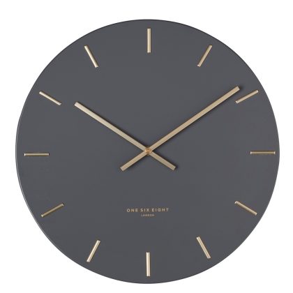 LUCA CHARCOAL 40CM SILENT WALL CLOCK