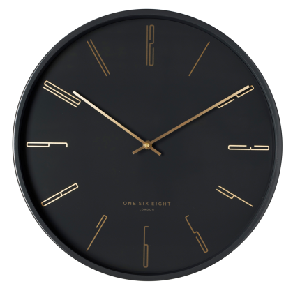 MAYA 30CM CHARCOAL GREY SILENT WALL CLOCK
