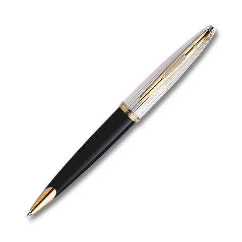 Carène Deluxe Black & Silver Gold Trim Ballpoint Pen