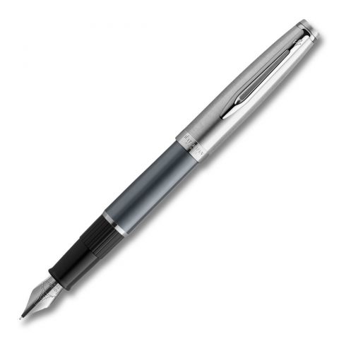 Emblème Grey Chrome Trim Fountain Pen